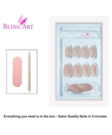 Bling Art False Nails - Beige Matt Ballerina Coffin | 24 Artificial Long Tips with Glue | International Shipping - Buy Online on GoSupps.com