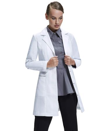 Dr. James Lab Coat for Women Tailored Fit Feminine Design White 33 Inch Length 8