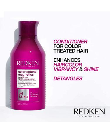 Redken Color Extend Magnetics Shampoo for Color-Treated Hair | 10.1 fl oz (Pack of 2) | Sulfate-Free & Amino Acid Formula | Protects & Cleanses Color - Buy Online on GoSupps.com