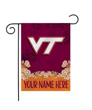 NCAA Rico Industries Virginia Tech Hokies 13" x 18" Personalized Double Sided Garden Flag