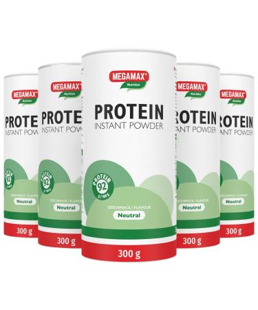 MEGAMAX Nutrition Megamax Nutrition - 5 x 300g - Isolated Instant Protein Powder Low in Lactose - Heat Resistant Protein Powder with 92% Lactose Protein Ideal for Shakes