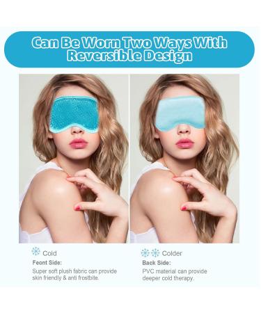 Cooling Eye Mask - Gel Pearl Cold Therapy for Swollen & Tired Eyes | Reusable Sleep Relaxation Mask - International Shipping - Buy Online on GoSupps.com