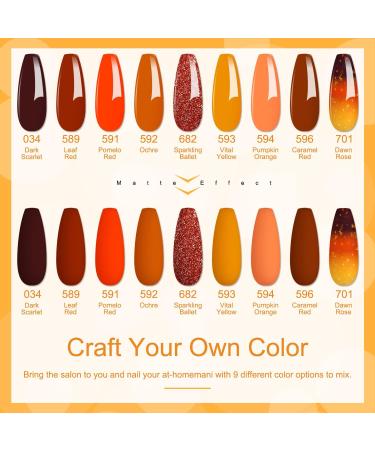 Lavender Violets 13 Pcs Gel Nail Polish Set | Temperature Colour Changing | UV LED Soak Off | Manicure Starter Kit with Base Coat, Matte Top Coat, and Nail File - Twilight Forest-683 - Buy Online on GoSupps.com