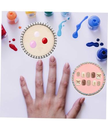 Mipcase 10 Pcs Makeup Palette & Nail Art Display Board - Round Shape Ornament Pigment Stand for Nail Polish & Fake Nails - Colorful Aluminum Nail Molding Decorations - Buy Online on GoSupps.com