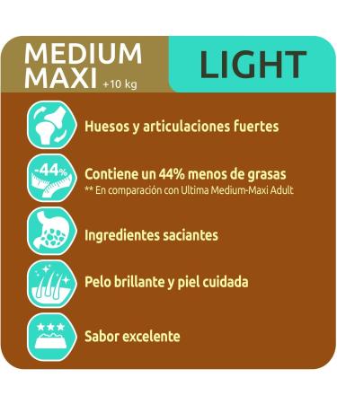 Ultima - Light dog food for Medium-Maxi dogs with Chicken 7kg - Buy Online on GoSupps.com