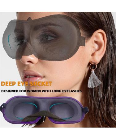 LEEKEN 3D Eye Mask for Women - Machine Washable Sleep Mask Set (Black+Blue+Red) - 3PC Eye Blinder Set - Buy Online on GoSupps.com