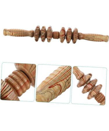 Buy Minkissy 3-Piece Six-Wheel Wood Massager - Neck Shoulder Foot & Abdominal Massage Device | Handheld Manual Massage Tools for Ultimate Relaxation - Buy Online on GoSupps.com