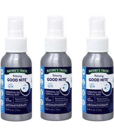 Nature's Truth Good Nite Essential Oil Topical Mist Calming Blend Yoga & Aroma Spray 2.4 FL OZ - 3 Pack - Buy Online on GoSupps.com
