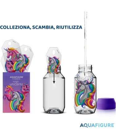 Aquafigure Reusable Water Bottle BPA Free 3D Bottle and Figure Dishwasher Safe Customisable with Themed 3D Figures (Emoji Sharks and Others) - Capacity 330ml - Colour - Buy Online on GoSupps.com