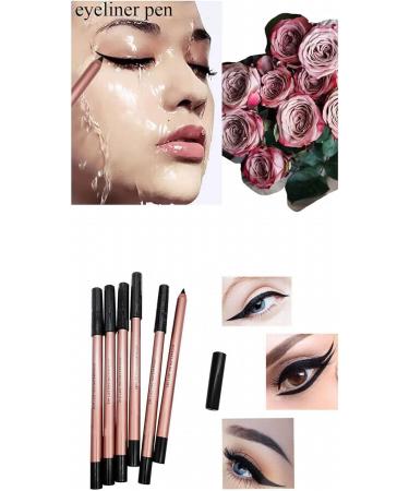 Custom Dual End Adhesive Liquid Eye Liner Pen Delineadores Winged Instant Eyeliner Durable And Sweatproof Eyeliner Face Make up (Black One Size) 1 count (Pack of 1) Black - Buy Online on GoSupps.com