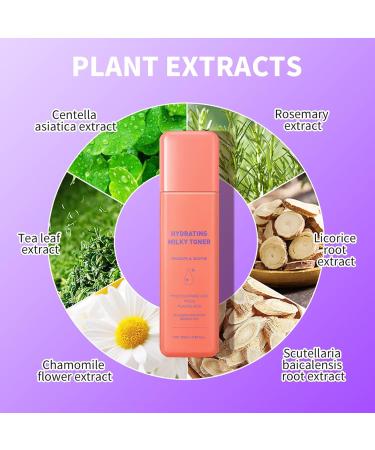 Milky Toner for Face - Hydrating & Soothing Facial Toner with Dewy Finish Skin Barrier Support Formula for All Skin Types Non-Sticky Makeup Prep 3.38 fl oz/100ml (1) - Buy Online on GoSupps.com