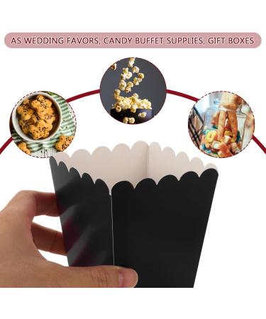 Alipis 50Pcs Popcorn Boxes Disposable Popcorn Buckets Paper Popcorn Tubs Greaseproof Popcorn Containers for Movie Theater Night Parties 250g Black - Buy Online on GoSupps.com