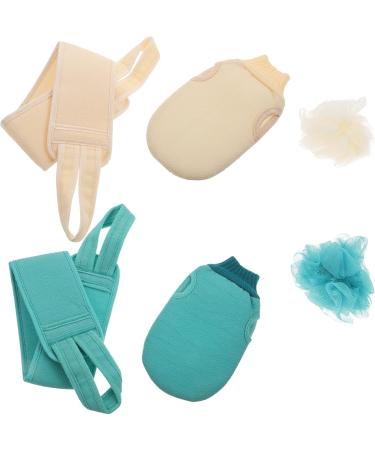 Healifty 3-Piece Bath Towel Set & Body Care Essentials - Exfoliating Strap Shower Puff Loofah & Gloves for Ultimate Cleanse | International Shipping Available - Buy Online on GoSupps.com