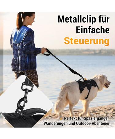 Rabbitgoo Break-Proof Dog Harness for Medium Dogs - Adjustable Breathable Padded Vest with Handle - Anti-Pull Safety for Ultimate Comfort - Black XL (1 Pack) - Buy Online on GoSupps.com