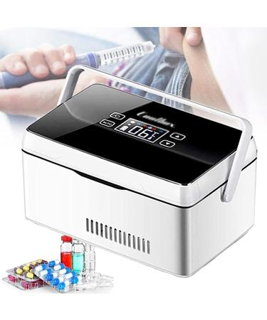 SKIHOT Portable Insulin Cooler Travel Box Low Noise USB Mini Medicine Refrigerator with Touch LCD Digital Display 0-18 Adjustable Keep Insulin Cold 1battery