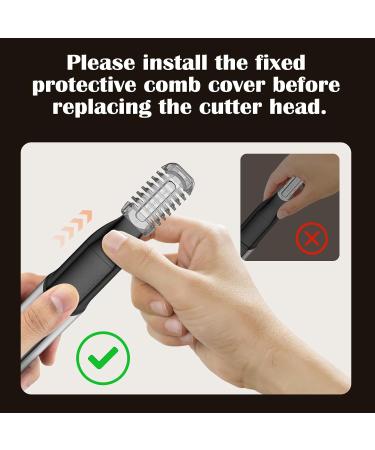 Waterproof Body Hair Trimmer Kit - Cordless Adjustable Combs & Interchangeable Heads for Safe Groin Chest Back & Armpit Grooming - Buy Online on GoSupps.com