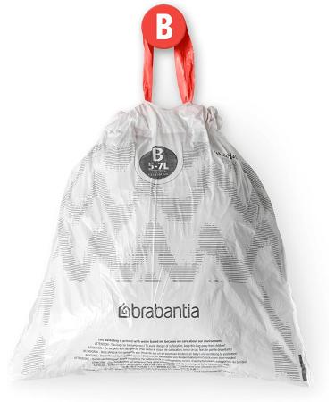 Brabantia Garbage Bags PerfectFit Donation Pack - Extra Strong White Code B (5L 40 Bags) for International Shipping - Buy Online on GoSupps.com