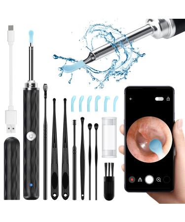 Ear Wax Removal  8 Pcs Ear Wax Removal Kit with Cover  Ear Cleaner Otoscope with Light  Ear Wax Removal Tool with 6 Ear Pick  1296P HD Ear Camera for Ios & Android
