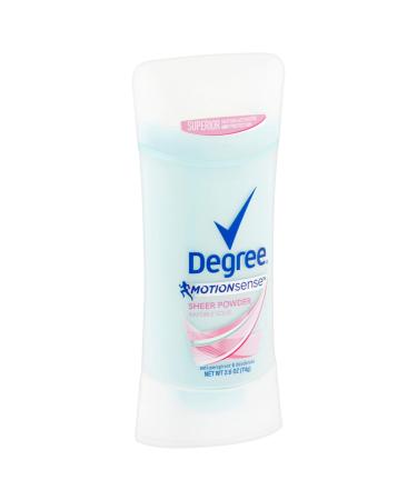 Degree Deodorant 2.6 Ounce Womens Motion Sense Sheer Powder (76ml) (2 Pack)