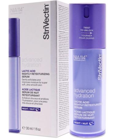 StriVectin Lactic Acid Retexturizing Serum (1 Oz 30ml)| For Nightly Use Skin Renewal Overnight Vegan Lactic Acid Deeply Hydrating for Evenness of Skin - Buy Online on GoSupps.com