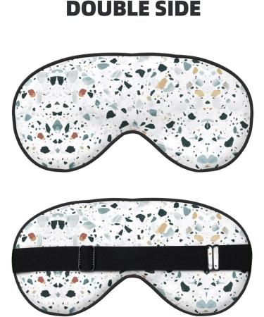 Buy Terrazzo Marble Pastel Eye Mask - Soft Adjustable Sleep Mask for Men & Women - International Shipping - Buy Online on GoSupps.com