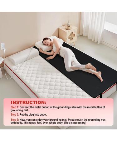 Chiaochutty Grounding Mat for Bed | Breathable Sleep Therapy Mat | 68x180 cm | Enhance Sleep & Well-Being - Buy Online on GoSupps.com