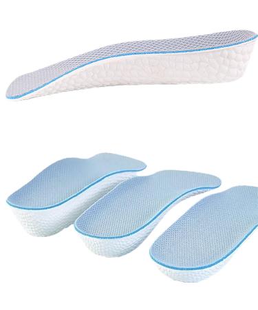 Ergonomic Height Increase Insoles - Comfortable Shoe Lifts for Men & Women Silicone Heel Cushions & Elevator Inserts for Enhanced Arch Support & Leg Length Discrepancy Correction 1.4 Taller 1 Pair 1.4 Inch Gray