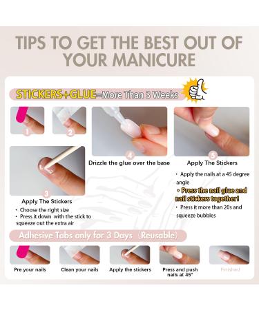 Brown Press on Nails - Short Square - 48 Pcs Thick Reusable Gel & Acrylic Fake Nails for Women - Natural Solid Color Brown Coffin Style - Buy Online on GoSupps.com