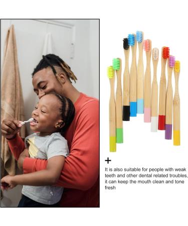 Lalafina Bamboo Children's Toothbrushes - 10 Pack Soft Manual Toothbrushes for Kids & Adults Portable Travel Toothbrushes for Healthy Gums - Buy Online on GoSupps.com
