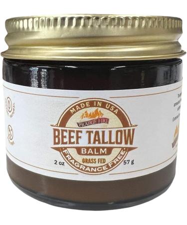Grass Fed Beef Tallow Balm - 2 oz - Grown and Made in USA - Organic Grass Fed and Finished Tallow - Moisturizing Skin Care Peppermint Peppermint 2 oz - Buy Online on GoSupps.com