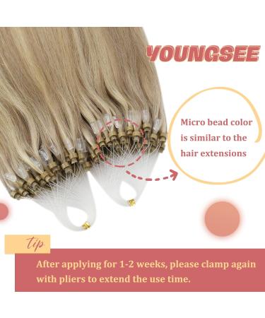 Youngsee Microring Extensions - 35cm Real Hair Blond Loop Extensions 1g & 50g Options #16/25 #P16/22 - International Shipping - Buy Online on GoSupps.com