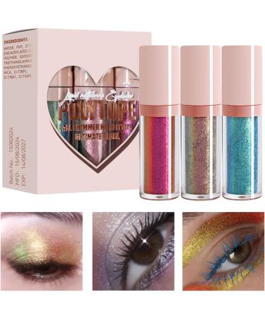  Ruwshuuk Color Changing Eyeshadow Chameleon Eyeshadow 3X Multi-Color Glitter Eyeshadows Makeup | Wear All Day Highly Pigmented Eyeshadows - Buy Online on GoSupps.com