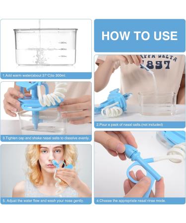 300ml Sinus Rinse Neti Pot - Squeeze Bottle Nasal Irrigation for Cold & Flu Relief | HG669 - Buy Online on GoSupps.com