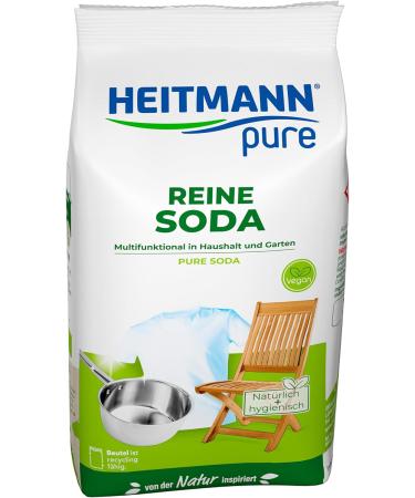 Heitmann Pure Soda - Eco-Friendly Multi-Purpose Cleaner | 2x500g Pack for Household Cleaning & Detergent Enhancer - Buy Online on GoSupps.com