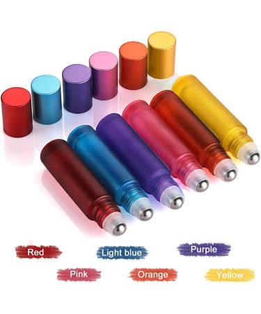 All-Day 6-Piece 10ml Essential Oils Roll Bottles - Refillable Matte Glass with Stainless Steel Ball | Includes Dropper & Opener for Aromatherapy & Fragrance - Buy Online on GoSupps.com