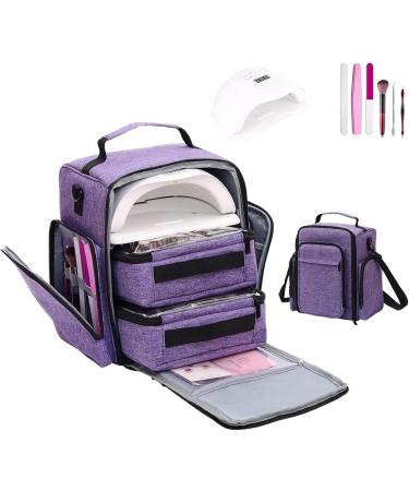 Nail Polish Box Double-Layer Manicure Organizer 2 Removable Storage Boxes Nail Lacquer Pouch Scratch-Resistant Nail Polish Tote with Soft Padding Inside Safeguards for Travel - Buy Online on GoSupps.com