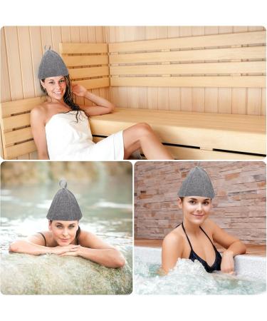 Saunahut 3Pcs Men s Felt Sauna Hats Ideal for Saunas & Baths | Comfortable & Durable - Buy Online on GoSupps.com