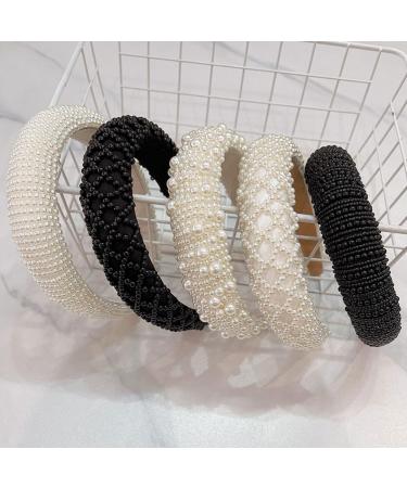 Scicent Black Pearl Hair Band | Elegant Pearls Headband for Women & Girls | Bridal & Party Hair Accessories - Buy Online on GoSupps.com