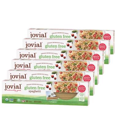 Jovial Spaghetti Gluten-Free Pasta | Whole Grain Brown Rice Spaghetti Pasta | Non-GMO | Lower Carb | Kosher | USDA Certified Organic | Made in Italy | 12 oz (6 Pack)