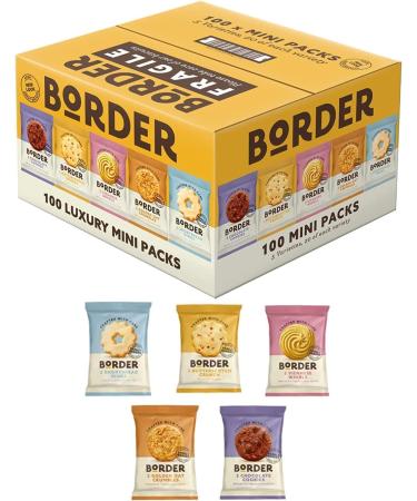 Border Biscuits Luxury Ultimate Assorted Mini Pack 100 Biscuits Wrapped 5 Varieties (1 Box) - Buy Online on GoSupps.com