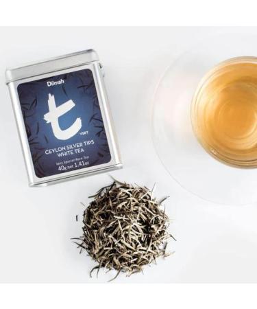 Dilmah t-Series VSRT Ceylon Silver Tips White Tea Tin Caddy - 40g - Buy Online on GoSupps.com