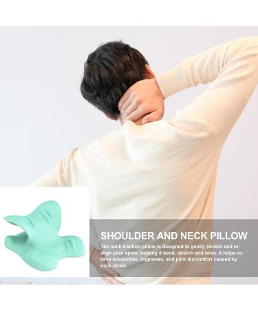Neck and Shoulder Relaxer | Ergonomic Neck Stretcher with C-Curve Pillow Design - Elastic Base Neck Support Traction Equipment with 2 Stretching Modes - Buy Online on GoSupps.com
