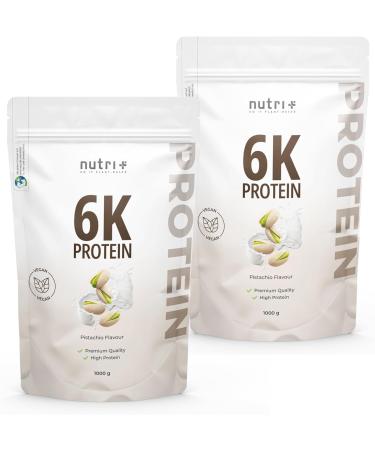  Nutri + Nutri+ 6k Protein Powder Pistachio 1kg - Protein shake with 76% protein - vegan protein powder + amino acids - P - Buy Online on GoSupps.com