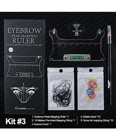 Guapa Professional Eyebrow Mapping Ruler Kit - Microblading Eyebrow Ruler with Level for Perfect Brow Design (Kit 4) - International Shipping Available - Buy Online on GoSupps.com