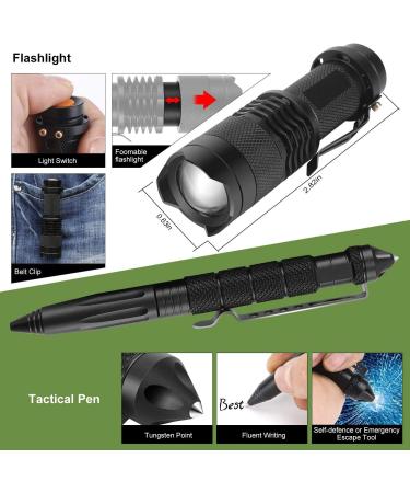 22-in-1 Emergency Survival Kit: Professional Gear & First Aid Supplies for Tactical Hiking & Camping - Buy Online on GoSupps.com
