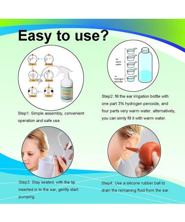 Ear Wax Removal Kit - Safe Ear Irrigation Tool for Adults & Kids - Includes Basin, Syringe, Curette, Towel & 40 Disposable Tips - Easy to Operate - 500ml Capacity - Buy Online on GoSupps.com