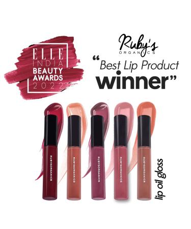 Buy RUBY S ORGANICS Lip Gloss - Hydrating Sangria Lip Balm for Women & Girls | Non-Sticky Long Lasting Organic & Paraben Free - 6.5ml - Buy Online on GoSupps.com