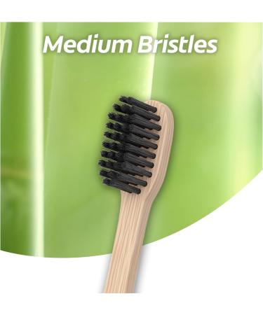 Colgate Bamboo Toothbrush with Charcoal - Eco-Friendly Medium Brush for Healthy Oral Care - Buy Online on GoSupps.com