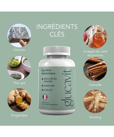 Glucavit quilibre M tabolique Compl ment Alimentaire V gan 60 Capsules Digestion et Vitalit  - Buy Online on GoSupps.com