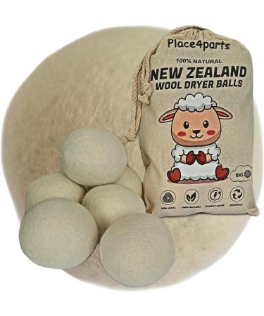 Wool Dryer Balls Quicker Drying Reduces Wrinkles and Ironing Replaces Fabric Softener 6 Large New Zealand Wool Balls Lasts More Than 1000 Loads - Buy Online on GoSupps.com